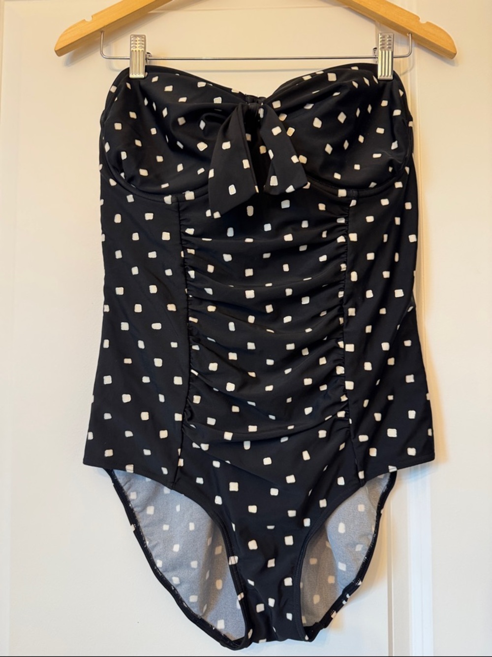 Christina Black and White Polka Dot One-Piece Swimsuit - Picture 2 of 9